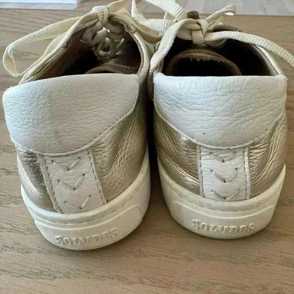 Soludos Ibiza Classic Lace-Up Gold Size 9 $139 - Picture 3 of 7